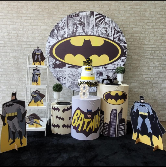 Alugue Tema Para Festa Decoração Batman Tecido ( Modelo 2 )