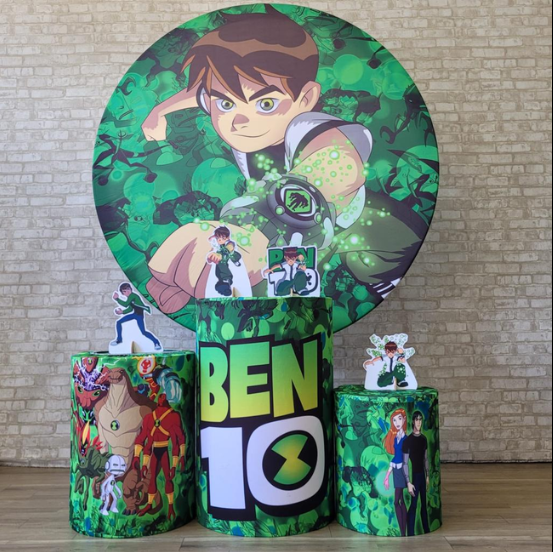 Alugue Tema Para Festa Decoração Ben 10 Tecido ( Modelo 1 )