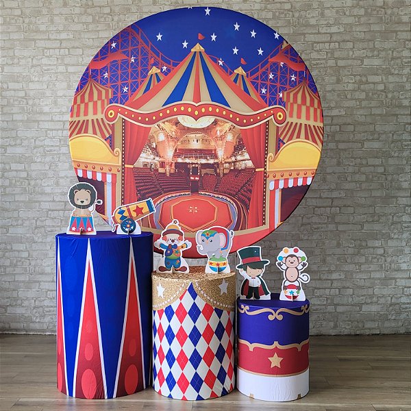 Alugue Tema Para Festa Decoração Circo Tecido ( Modelo 1 )