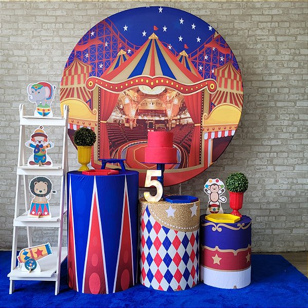 Alugue Tema Para Festa Decoração Circo Tecido ( Modelo 2 )
