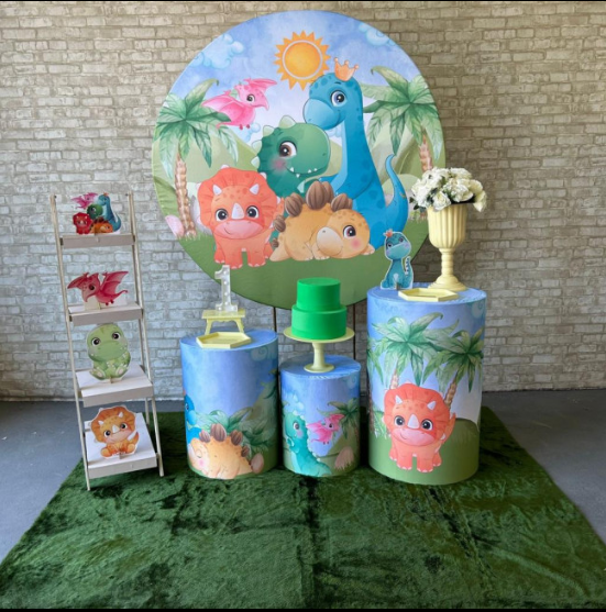Alugue Tema Para Festa Decoração Dino Baby Tecido ( Modelo 2 )