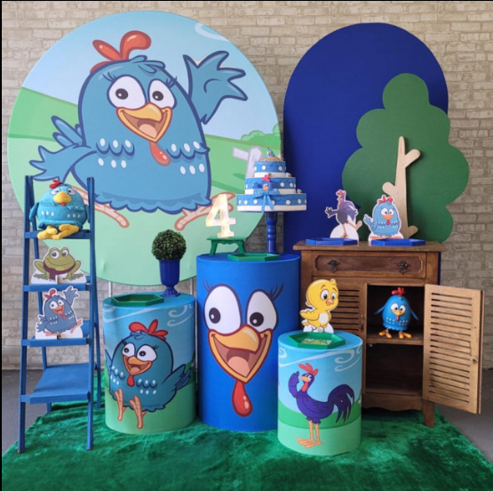 Alugue Tema Para Festa Decoração Galinha Pintadinha Tecido ( Modelo 3 )