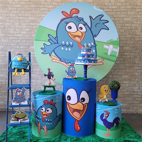 Alugue Tema Para Festa Decoração Galinha Pintadinha Tecido ( Modelo 2 )