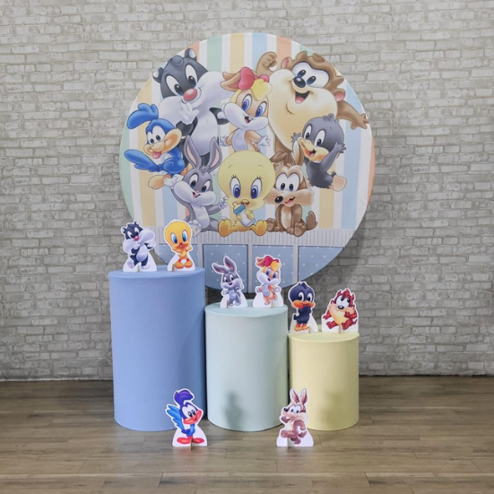 Alugue Tema Para Festa Decoração Looney Tunes Tecido ( Modelo 1 )