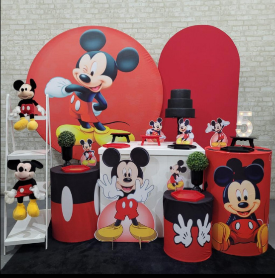 Alugue Tema Para Festa Decoração Mickey Tecido ( Modelo 3 )