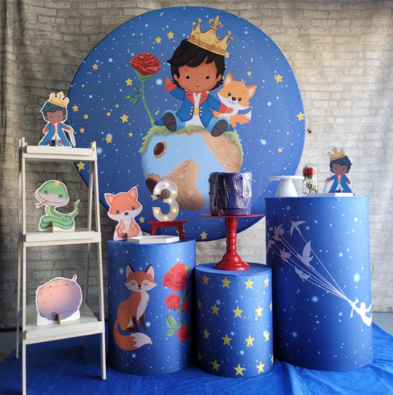 Alugue Tema Para Festa Decoração Pequeno Príncipe Tecido ( Modelo 2 )
