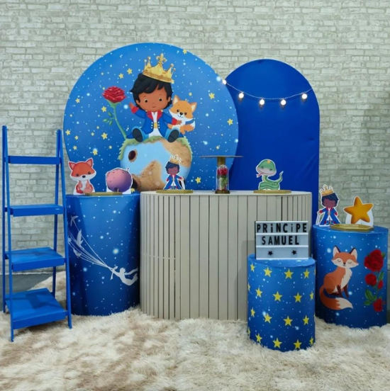 Alugue Tema Para Festa Decoração Pequeno Príncipe Tecido ( Modelo 3 )