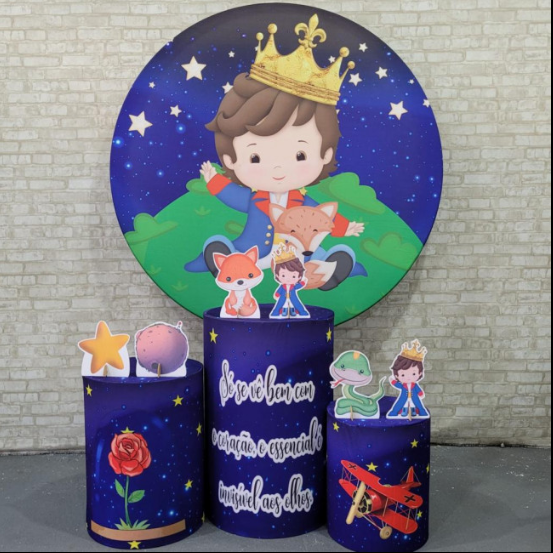 Alugue Tema Para Festa Decoração Pequeno Príncipe Tecido ( Modelo 4 )