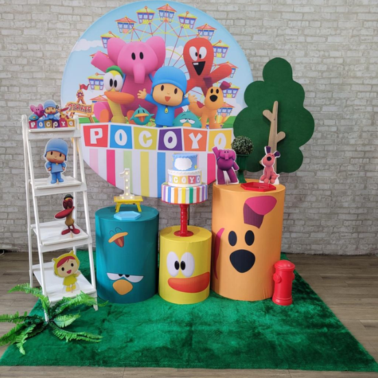 Alugue Tema Para Festa Decoração Pocoyo Tecido ( Modelo 2 )