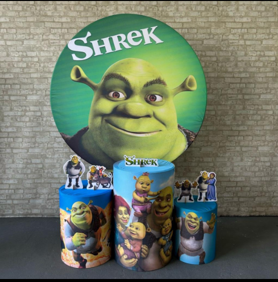 Alugue Tema Para Festa Decoração Shrek Tecido ( Modelo 1 )