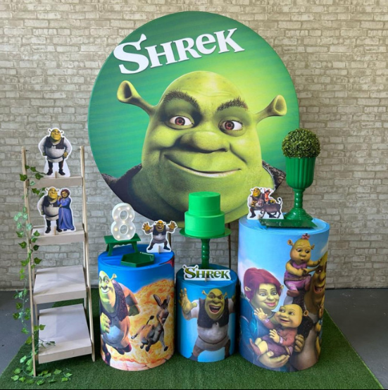 Alugue Tema Para Festa Decoração Shrek Tecido ( Modelo 2 )
