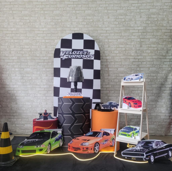Alugue Tema Para Festa Decoração Velozes e Furiosos Modelo Personalizado Tecido