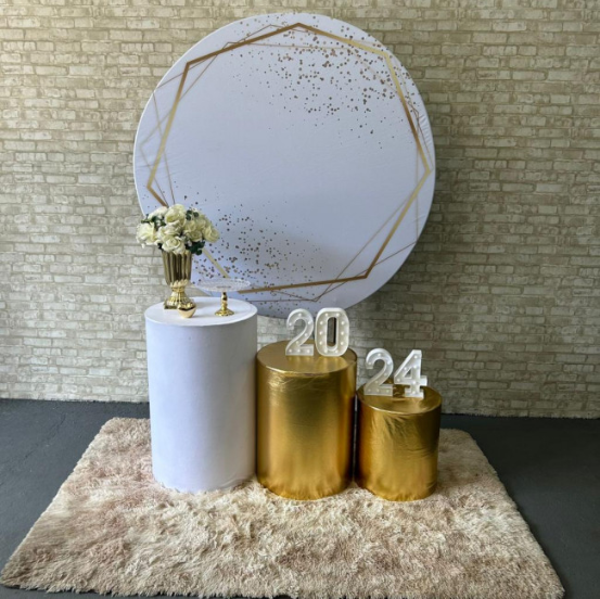 Alugue Tema Para Festa Decoração Ano Novo Tecido ( Modelo 1 )