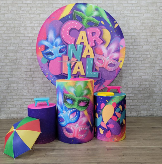 Alugue Tema Para Festa Decoração Carnaval Tecido ( Modelo 1 )