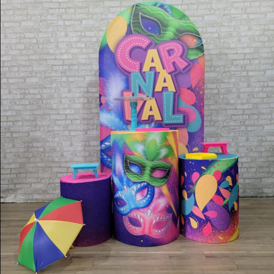 Alugue Tema Para Festa Decoração Carnaval Tecido ( Modelo 2 )