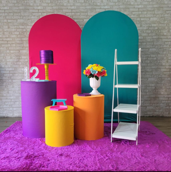 Alugue Tema Para Festa Decoração Colorida Tecido ( Modelo 1 )