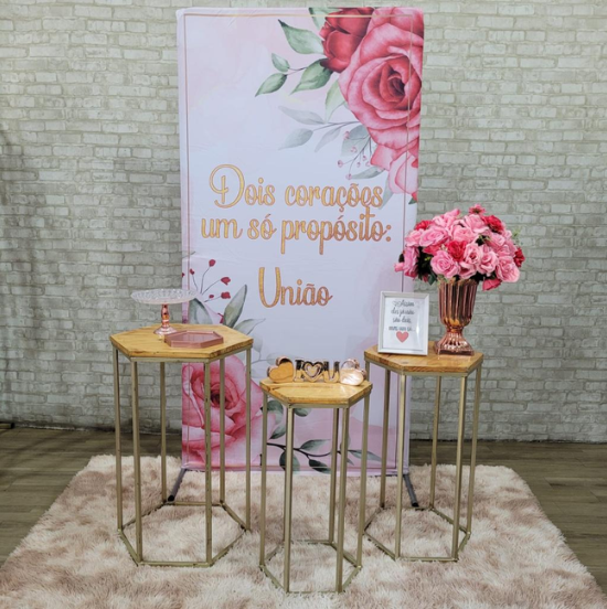 Alugue Tema Para Festa Decoração Encontro de Casais Tecido ( Modelo 3 )