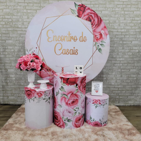 Alugue Tema Para Festa Decoração Encontro de Casais Tecido ( Modelo 2 )
