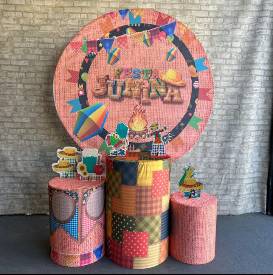 Alugue Tema Para Festa Decoração Junina Tecido ( Modelo 09 )