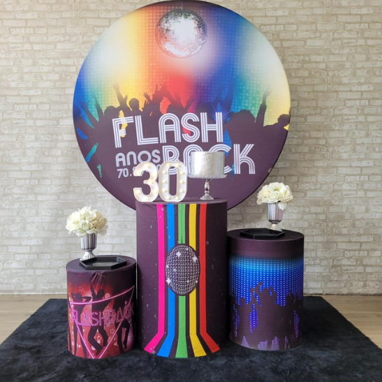 Alugue Tema Para Festa Decoração Flask Back Tecido ( Modelo 2 )