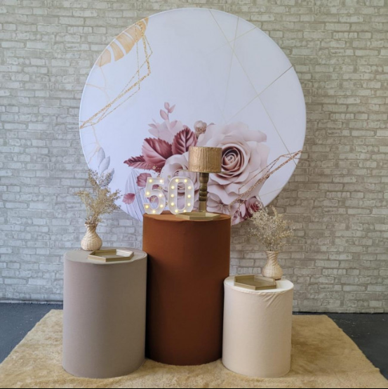 Alugue Tema Para Festa Decoração Flores Nude Tecido ( Modelo 2 )