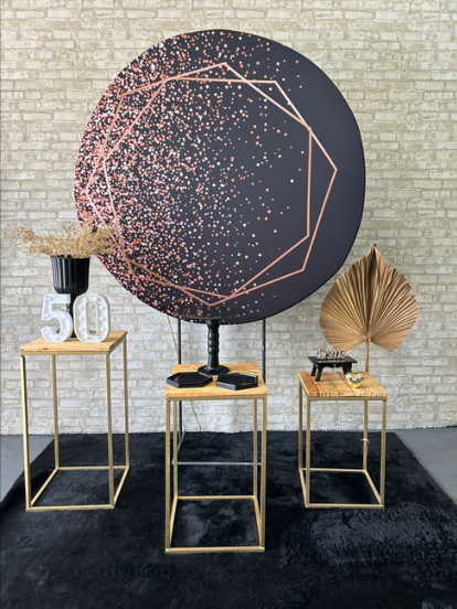 Alugue Tema Para Festa Decoração Glitter Rose Tecido ( Modelo 3 )