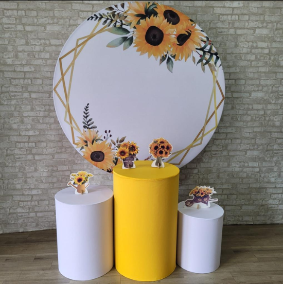 Alugue Tema Para Festa Decoração Girassol Tecido ( Modelo 1 )