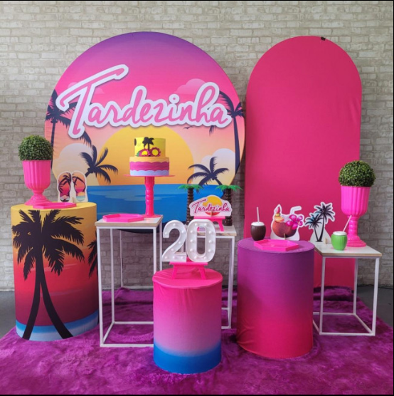 Alugue Tema Para Festa Decoração Tardezinha Tecido ( Modelo 3 )