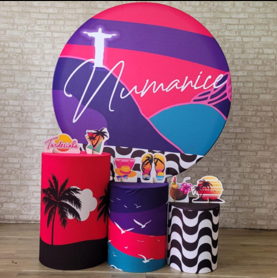 Alugue Tema Para Festa Decoração Tardezinha Numanice Tecido ( Modelo 1 )
