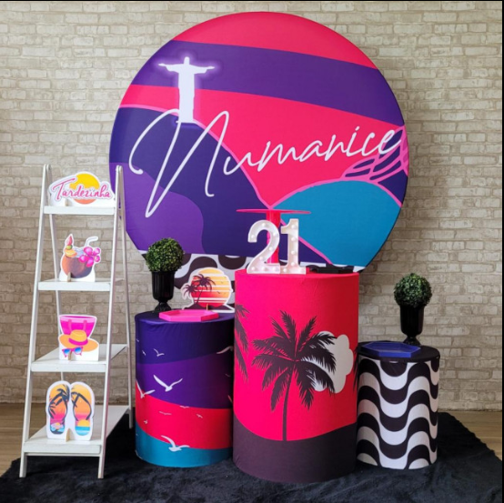 Alugue Tema Para Festa Decoração Tardezinha Numanice Tecido ( Modelo 2 )