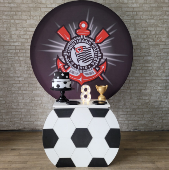 Alugue Tema Para Festa Decoração Corinthians Tecido ( Modelo 2 )