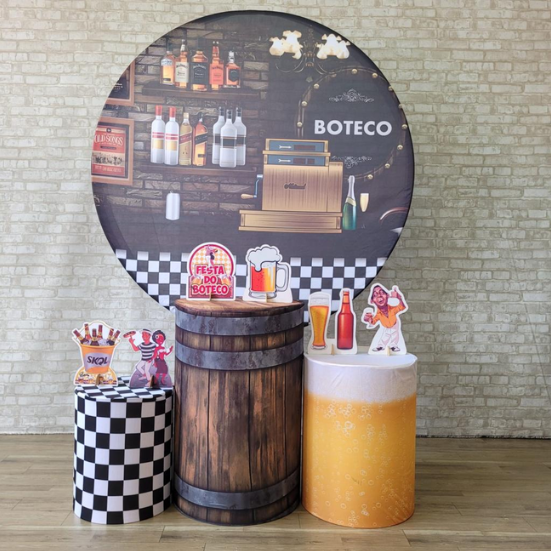Alugue Tema Para Festa Decoração Boteco Tecido ( Modelo 1 )