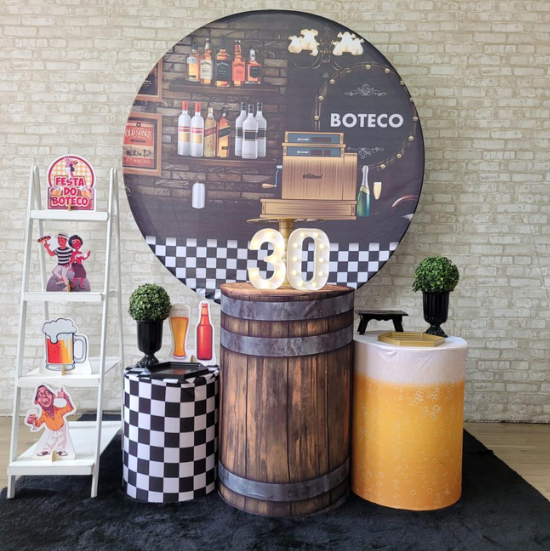 Alugue Tema Para Festa Decoração Boteco Tecido ( Modelo 2 )