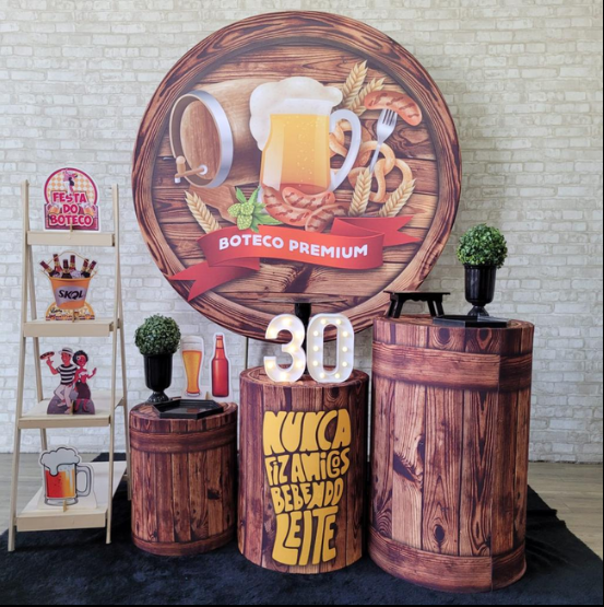 Alugue Tema Para Festa Decoração Boteco Tecido ( Modelo 4 )