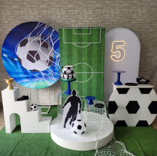 Alugue Tema Para Festa Decoração Futebol Tecido ( Modelo 4 )