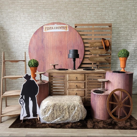 Alugue Tema Para Festa Decoração Country Tecido ( Modelo 2 )