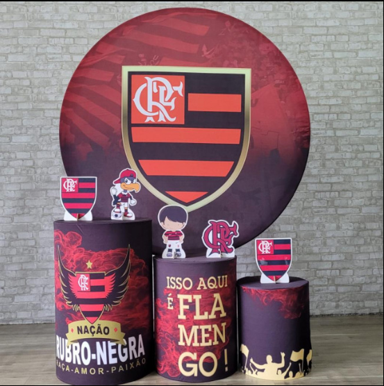 Alugue Tema Para Festa Decoração Flamengo Tecido ( Modelo 1 )