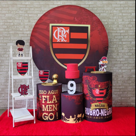 Alugue Tema Para Festa Decoração Flamengo Tecido ( Modelo 2 )