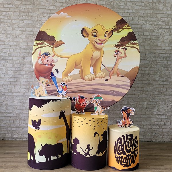 Alugue Tema Para Festa Decoração Rei Leão Tecido ( Modelo 1 )