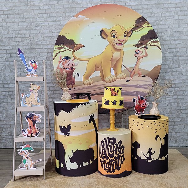 Alugue Tema Para Festa Decoração Rei Leão Tecido ( Modelo 2 )