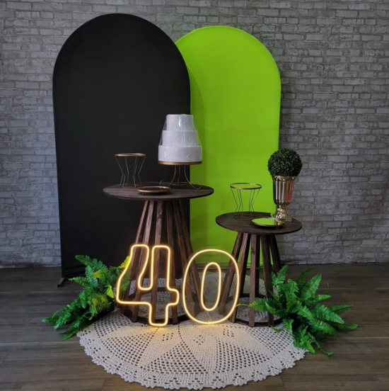 Alugue Tema Para Festa Decoração Happy Verde Tecido ( Modelo 1 )