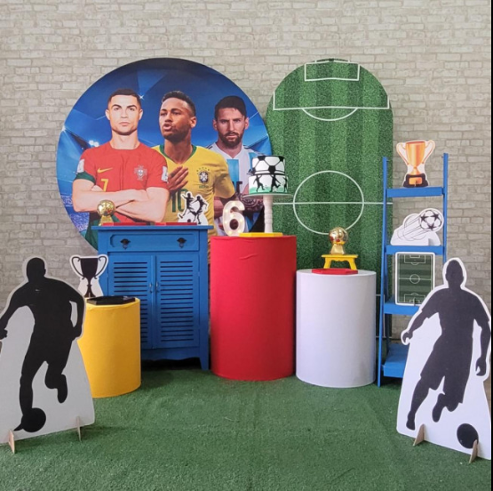 Alugue Tema Para Festa Decoração Futebol Tecido ( Modelo 7 )