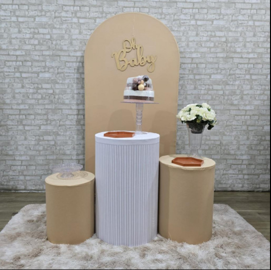 Alugue Tema Para Festa Decoração Chá Revelação Tecido ( Modelo 1 )