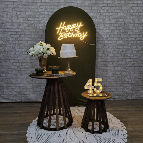 Alugue Tema Para Festa Decoração Happy Verde Militar Tecido ( Modelo 2 )