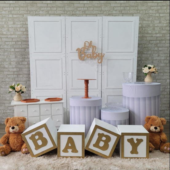 Alugue Tema Para Festa Decoração Chá Revelação Painel Boiserie Tecido