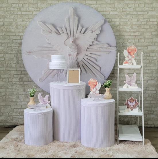 Alugue Tema Para Festa Decoração Batizado Tecido ( Modelo 2 )