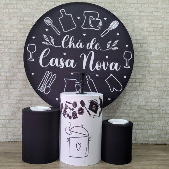 Alugue Tema Para Festa Decoração Chá de Casa Nova Tecido ( Modelo 1 )