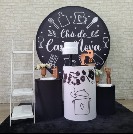 Alugue Tema Para Festa Decoração Chá de Casa Nova Tecido ( Modelo 2 )