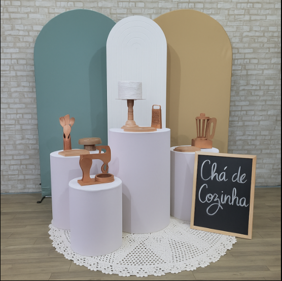 Alugue Tema Para Festa Decoração Chá de Cozinha Tecido ( Modelo 4 )