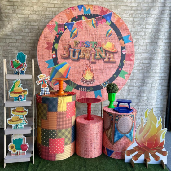 Alugue Tema Para Festa Decoração Junina Tecido ( Modelo 10 )